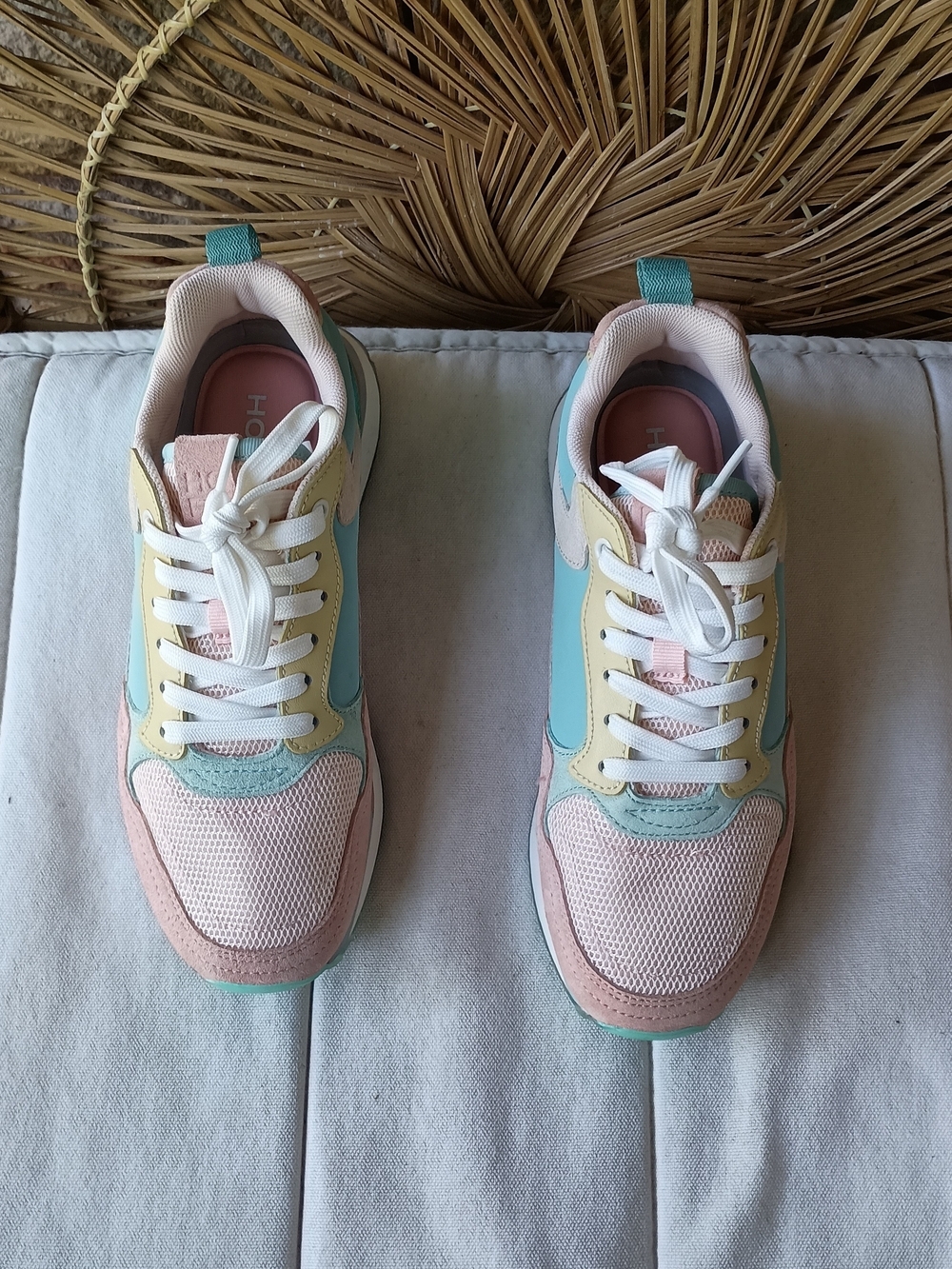Hoff Women’s Pastel Colorblock Sneakers - Pink, Mint & Yellow_6 - Picture 3 of 7
